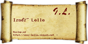 Izsó Lelle névjegykártya